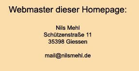 Webmaster dieser Homepage